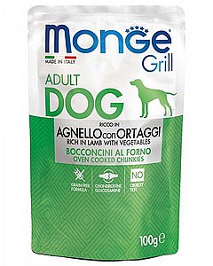 מונג' פאוץ' גריל לכלב חזיר נתחים בג'לי 100 ג' MONGE מונג' פאוץ' גריל לכלב חזיר נתחים בג'לי 100 ג' MONGE