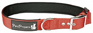 קולר מרופד לכלב עם אבזם מתכת צבע אדום PETS-PROJECT במספר גדלים 11 אורך ומשקלים קולר מרופד לכלב עם אבזם מתכת צבע אדום PETS-PROJECT במספר גדלים 11 אורך ומשקלים