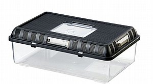 טרריום פלסטיק שקוף אקזוטרה L באורך 46 ס"מ טרריום פלסטיק שקוף אקזוטרה L באורך 46 ס"מ