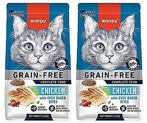 וונפי עוף ללא דגנים 8 ק"ג לחתול אפוי/קרנצ'י וונפי עוף ללא דגנים 8 ק"ג לחתול אפוי/קרנצ'י