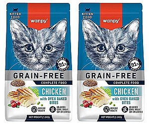וונפי קיטן עוף ללא דגנים 8 ק"ג לחתול אפוי/קרנצ'י וונפי קיטן עוף ללא דגנים 8 ק"ג לחתול אפוי/קרנצ'י
