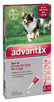 ������� ��� ������� ������ ������ ��� ���� ������ 25-10 �"� ����� ��������� - Advantix for dogs 10-25KG  