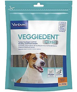 VeggieDent FR3SH - וירבק חטיף דנטלי צמחוני לכלב קטן 228 גר' VeggieDent FR3SH - וירבק חטיף דנטלי צמחוני לכלב קטן 228 גר'