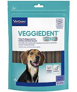 VeggieDent FR3SH - וירבק חטיף דנטלי צמחוני לכלב בינוני 352 גר' VeggieDent FR3SH - וירבק חטיף דנטלי צמחוני לכלב בינוני 352 גר'