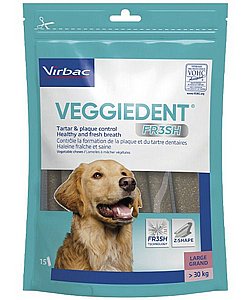 VeggieDent FR3SH - וירבק חטיף דנטלי צמחוני לכלב גדול 502 גר' VeggieDent FR3SH - וירבק חטיף דנטלי צמחוני לכלב גדול 502 גר'