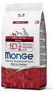 מזון לכלבים מבוגרים מגזע קטן מונג' נאטורל מיני סניור 3 ק"ג מזון לכלבים מבוגרים מגזע קטן מונג' נאטורל מיני סניור 3 ק"ג