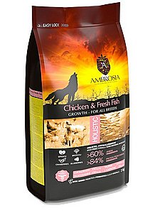 אמברוסיה לגורי כלבים עוף ודג לבן 2 ק"ג אמברוסיה לגורי כלבים עוף ודג לבן 2 ק"ג