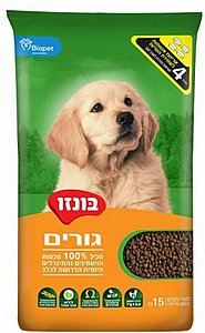 בונזו גורים אוכל לכלבים 15 ק"ג בונזו גורים אוכל לכלבים 15 ק"ג