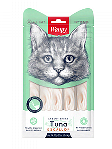 וונפי שלוקים לחתול טונה וצדפות 70 גר' וונפי שלוקים לחתול טונה וצדפות 70 גר'