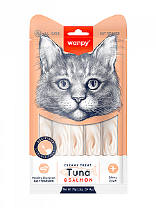 וונפי שלוקים לחתול סלמון וטונה 70 גר' וונפי שלוקים לחתול סלמון וטונה 70 גר'