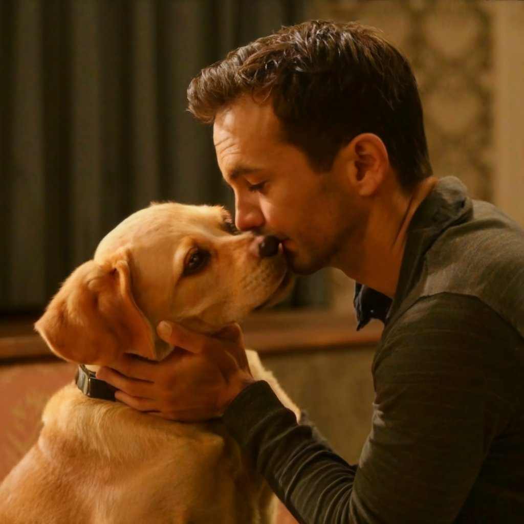 איש מנשק את הכלב הלבן שלו אדם מתחבק עם כלב לבן